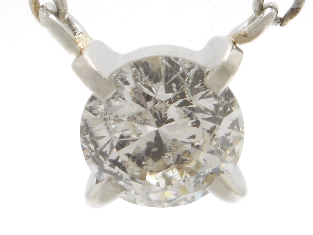 JEWELRY　貴金属・宝石　ネックレス　PT850　プラチナ　ダイヤモンド　5.4g　一粒ダイヤ（2120500280578）【200】
