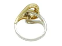 TIFFANY&CO ティファニー ダブルハート リング 指輪 SV シルバー YG