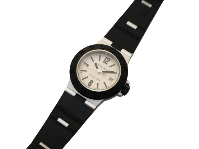 値下げしました☻BVLGARI AL29aレディース ラバーベルト 時計 ブルガリアルミニウム 29 レディース 腕時計 AL29A BVLGARI 中古