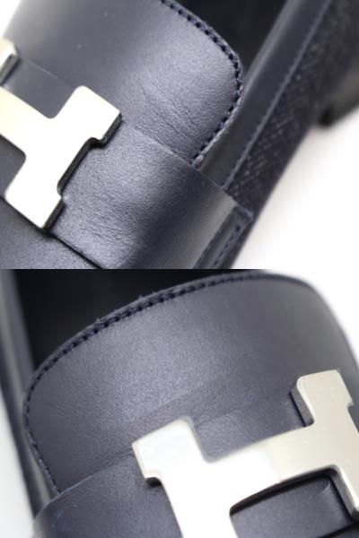 HERMES エルメス 靴 ロワイヤル モカシン レディース38 マロン