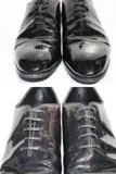 LOUIS VUITTO　ルイヴィトン　革靴　メンズ8　　ブラック　ブラウン　パテント　モノグラム　（2148103302992）【200】