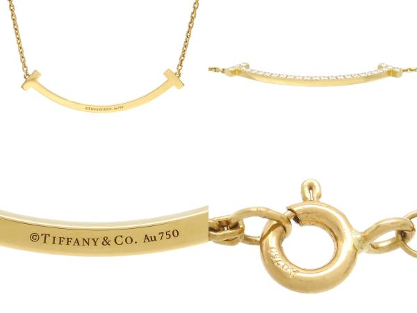 TIFFANY＆CO ティファニー Tスマイル ミディアム ネックレス YG