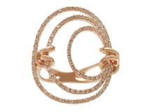 JEWELRY　貴金属・宝石　リング　指輪　K18　ピンクゴールド　D　ダイヤモンド　0.50ct　7.3g　約11号