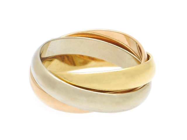 Cartier　カルティエ　トリニティリング　指輪　750YG/WG/PG　ゴールド　3カラー　50号　7.2g　旧型（2146000434433）【200】