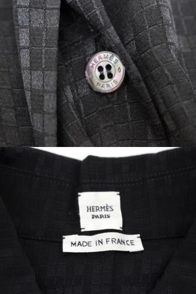 HERMES エルメス ワンピース レディース38 ブラック シルク