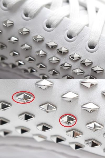 JIMMY CHOO ジミーチュウ 靴 ダイヤモンドライトスニーカー レディース37(約24cm) ホワイト レザー スタッズ DIAMONDLIGHT 参考定価：\132,000- (2147200528878)【200】