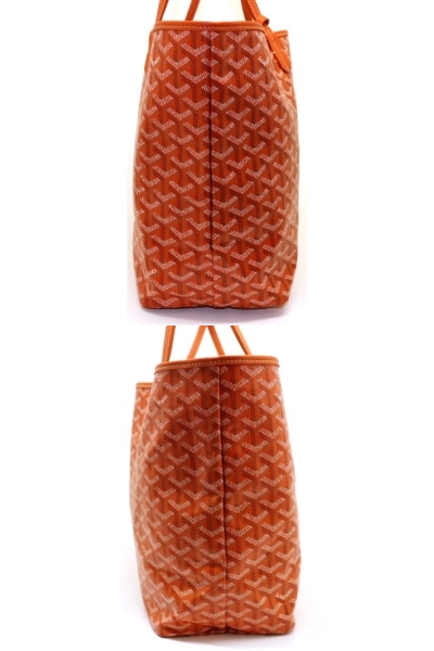 GOYARD ゴヤール サンルイPM トートバッグ オレンジ PVC レザー