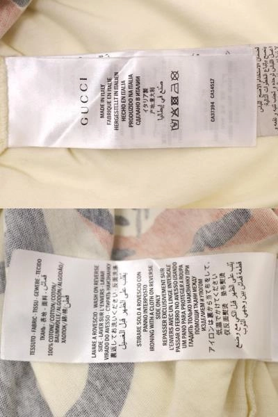 GUCCI グッチ 衣類 Tシャツ メンズXS アイボリー/マルチ コットン/スパンコール 492347 (2148103805370) 【200】