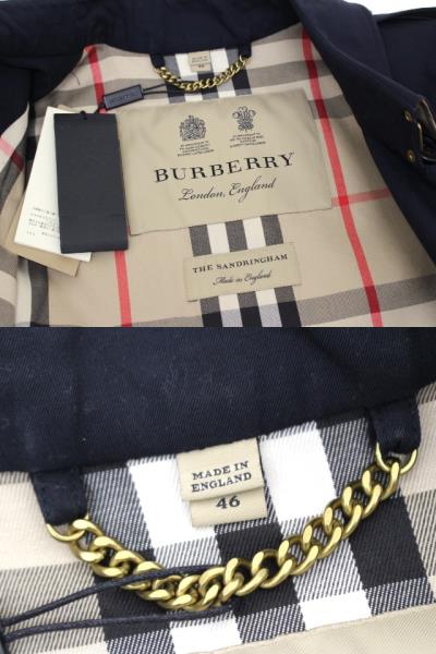 バーバリー　トレンチコート　ネイビー Burberry バーバリー トレンチコート ロング丈 ネイビー - メルカリ