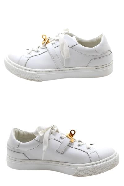 HERMES エルメス 靴 デイケリースニーカー レディース36.5(約23.5cm) ホワイト/PGP レザー 参考定価:￥229,900- (2148103801471) 【200】