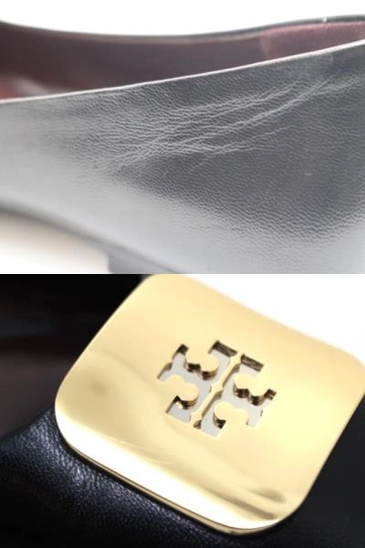 TORY BURCH トリーバーチ 靴 バレエシューズ レディース7.5(約24.5cm) ブラック レザー 154077 (2120500264912) 【200】