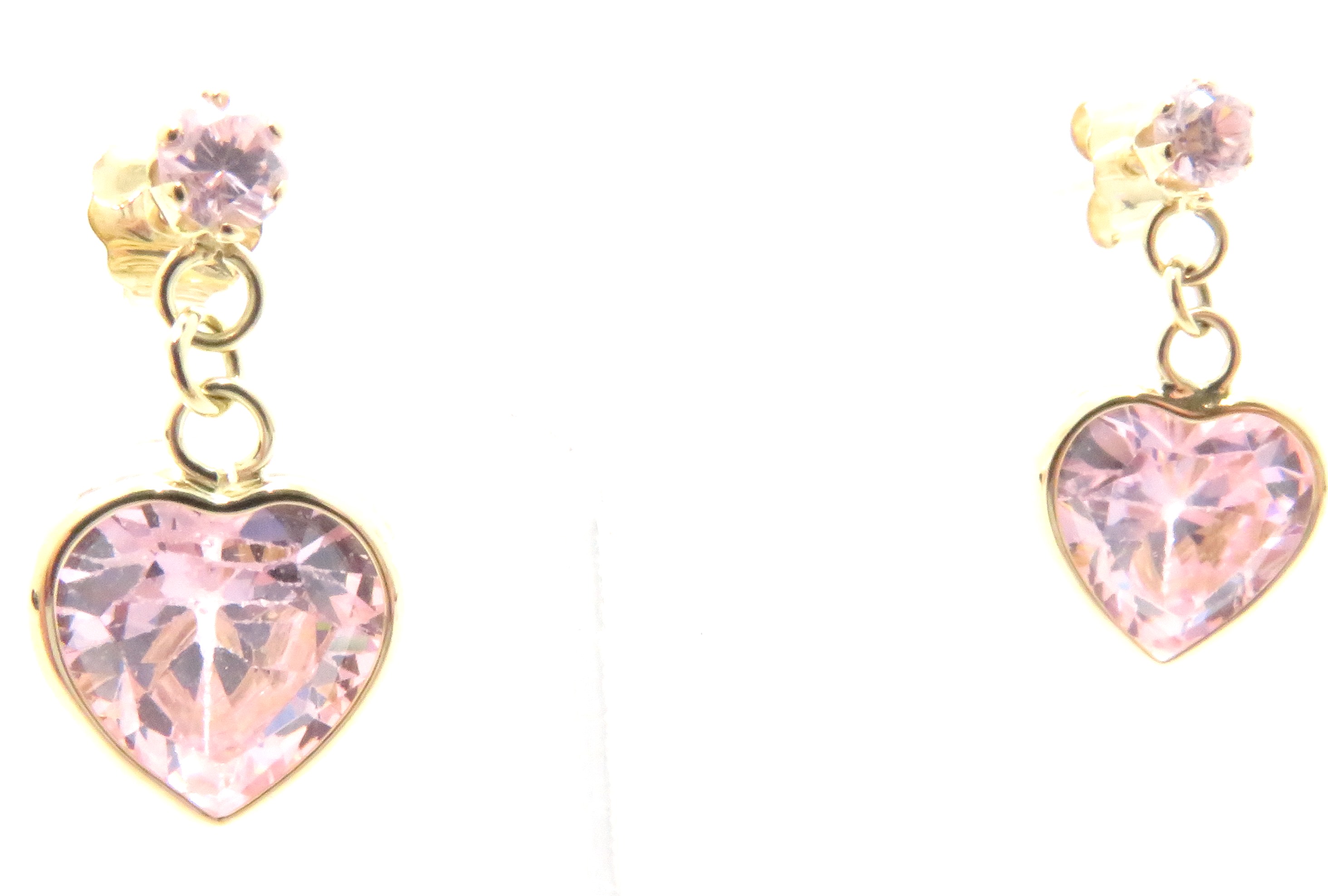 ノンブランドジュエリー ハートモチーフピアス K18イエローゴールド ピンク石 全体重量約2 2g 5 の購入なら 質 の大黒屋 公式