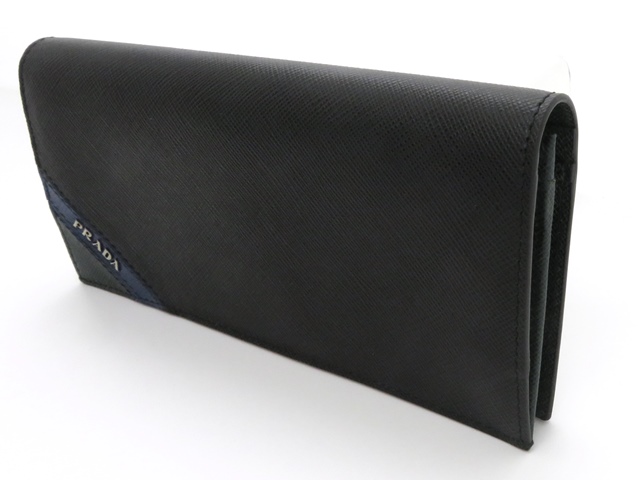 PRADA プラダ サフィアーノ ZIP長財布 ブラック カーフ