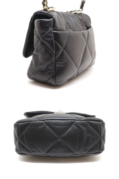 シャネル CHANEL19 ハンドバッグ ブラック SV GP シャイニーラムスキ ヴィンテージ加工 参考定価1,120,900-