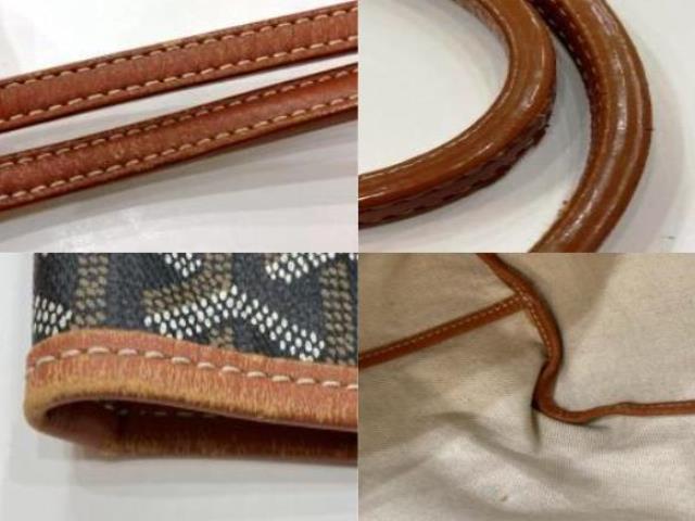 GOYARD ゴヤール サンルイPM ブラック/ブラウン PVC レザー 【410】2148103201141 image number 7