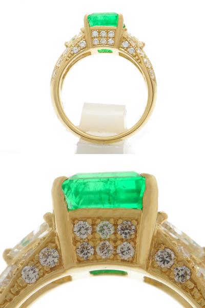 JEWELRY 貴金属・宝石 リング 指輪 イエローゴールド K18 エメラルド