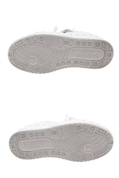 VALENTINO バレンチノ 靴 フリードット ロートップスニーカー レディース36ハーフ(約23.5cm) ホワイト/ブラック 革 4W2S01G5 (2148103861673) 【200】