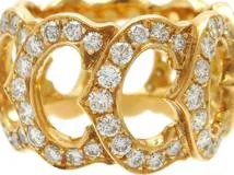 Cartier カルティエ Ｃドゥ カルティエ リング オールダイヤモンド N4118253 53号 K18イエローゴールド ダイヤモンド 2000年正規品【472】SJ