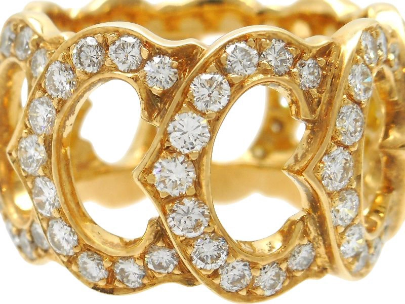 Cartier カルティエ Ｃドゥ カルティエ リング オールダイヤモンド N4118253 53号 K18イエローゴールド ダイヤモンド 2000年正規品【472】SJ