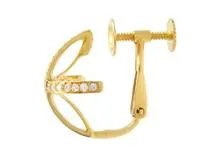 Jeunet ジュネ 貴金属・宝石 イヤリング K18 D ダイヤモンド 0.32ct  