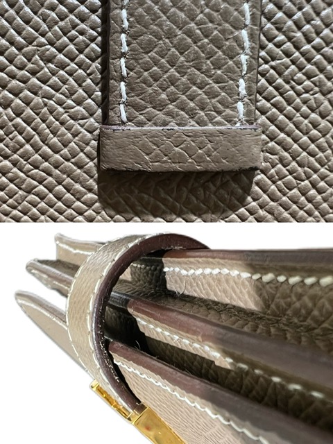 HERMES エルメス ベアンスフレ エトゥープ ゴールド金具 ヴォー