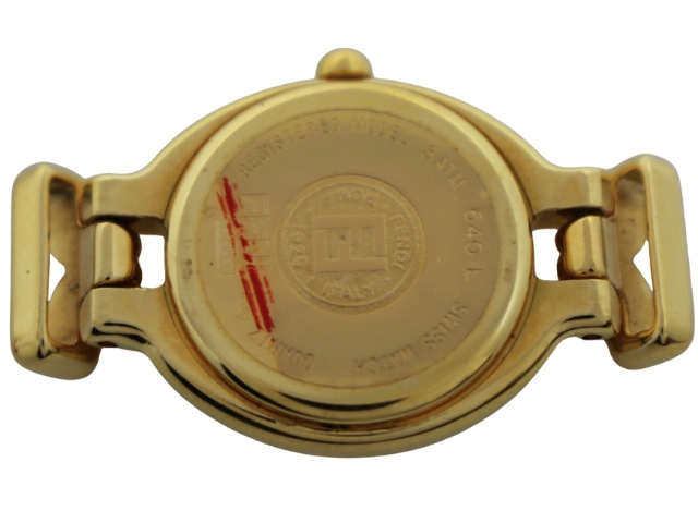 FENDI フェンディ 腕時計 カメレオン GP/革 シルバー 640L クォーツ レディース  2148103907340 【200】