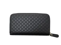 GUCCI グッチ 長財布 449391 マイクログッチシマレザー ジップ