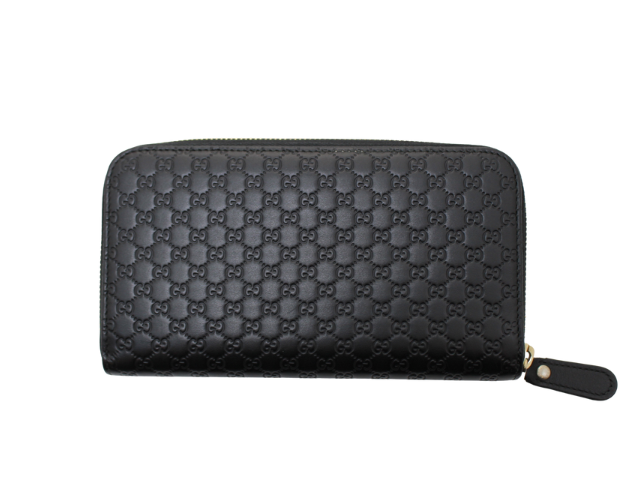 GUCCI グッチ 長財布 449391 マイクログッチシマレザー ジップ