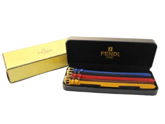 FENDI フェンディ 腕時計 カメレオン GP/革 シルバー 640L クォーツ レディース  2148103907340 【200】