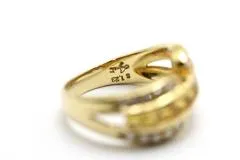 JEWELRY　ノンブランドジュエリー　リング　指輪　K18　S1.23ct/D0.25ct　サファイア　ダイヤモンド　10.5号　4.8g　【472】A