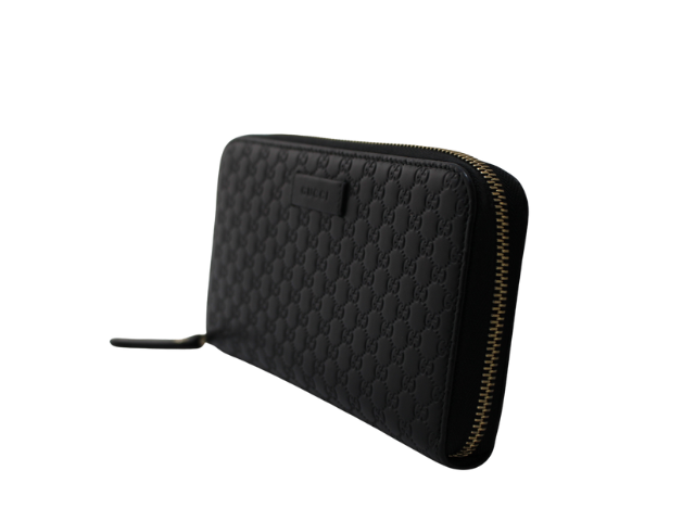 GUCCI グッチ 長財布 449391 マイクログッチシマレザー ジップ