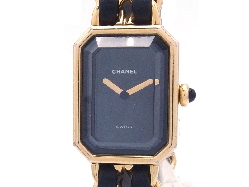CHANEL シャネル 時計 プルミエールM クオーツ GP金具 革 女性用