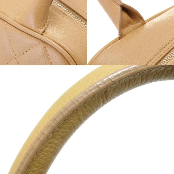 CHANEL シャネル マトラッセ ミニボストンバッグ ベージュ/GP キャビア 【430】2143200588263