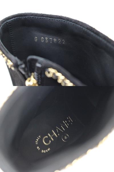CHANEL シャネル 靴 ココマークショートブーツ レディース37 ブラック