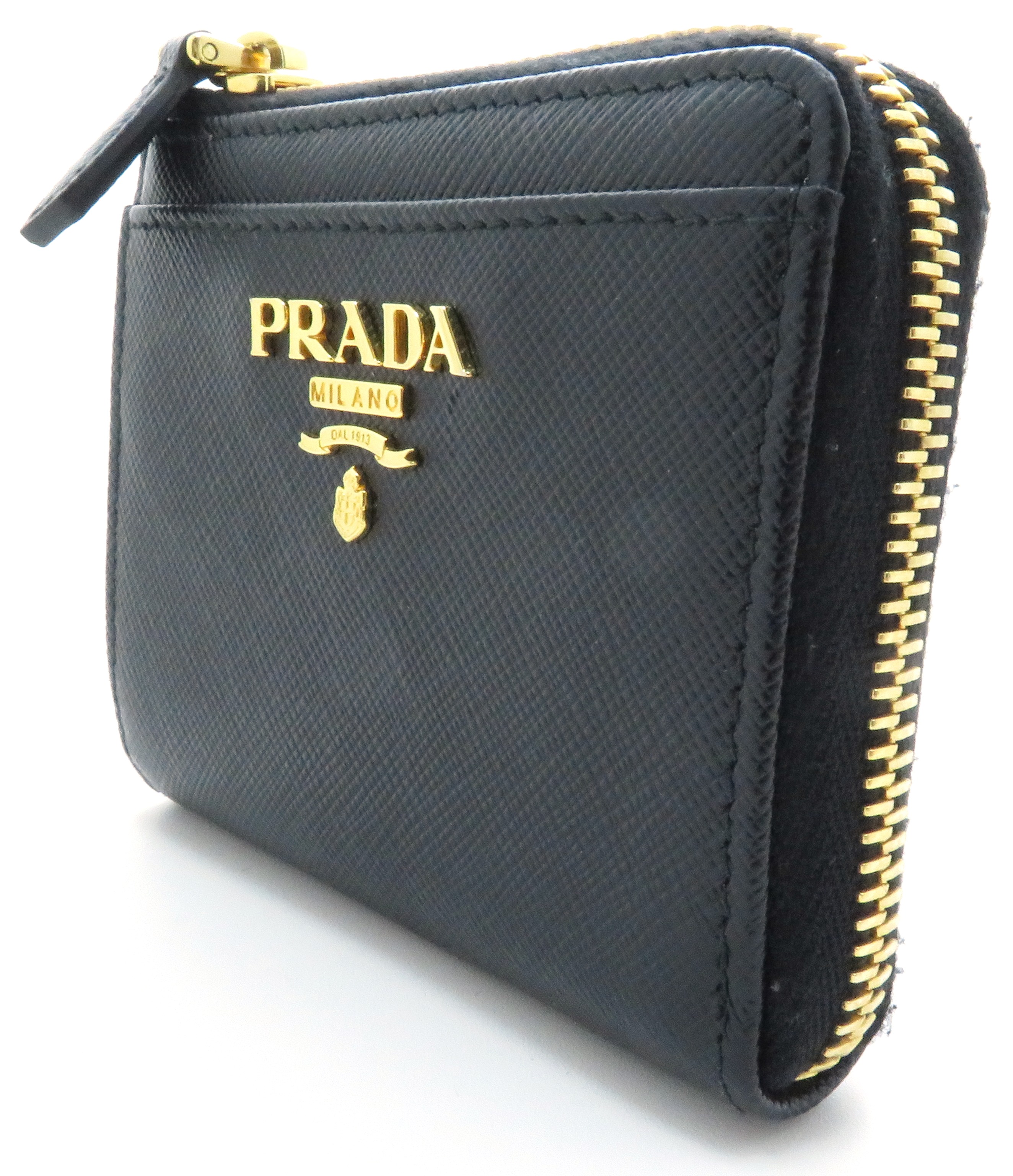 PRADA プラダ サフィアーノコインケース 1ML025 ブラック カーフ 【433