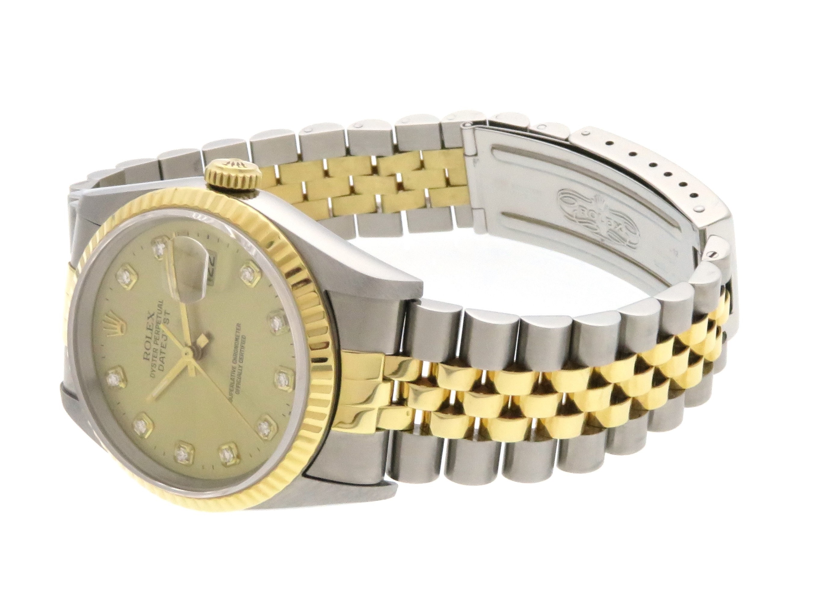 W番】ROLEX ロレックス デイトジャスト 16233G YG/SS シャンパン