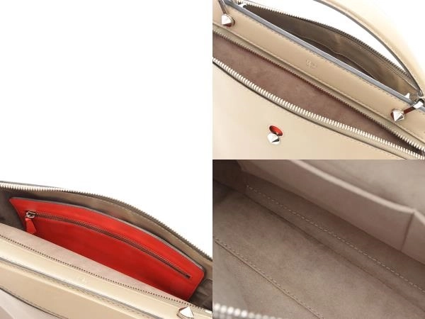 FENDI　フェンディ　ドットコム　２wayバッグ　カーキ　レザー　8BN293　2148103922114　【200】【中古】【大黒屋】