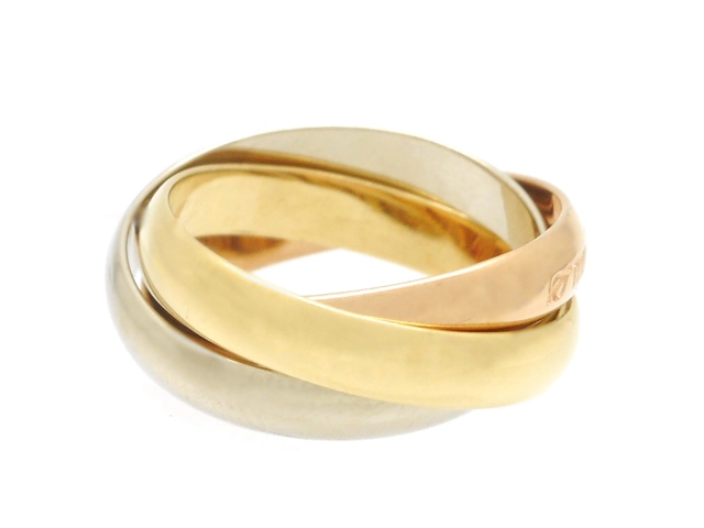 Cartier　カルティエ　トリニティリング　指輪　750YG/WG/PG　ゴールド　3カラー　50号　7.2g　旧型（2146000434433）【200】