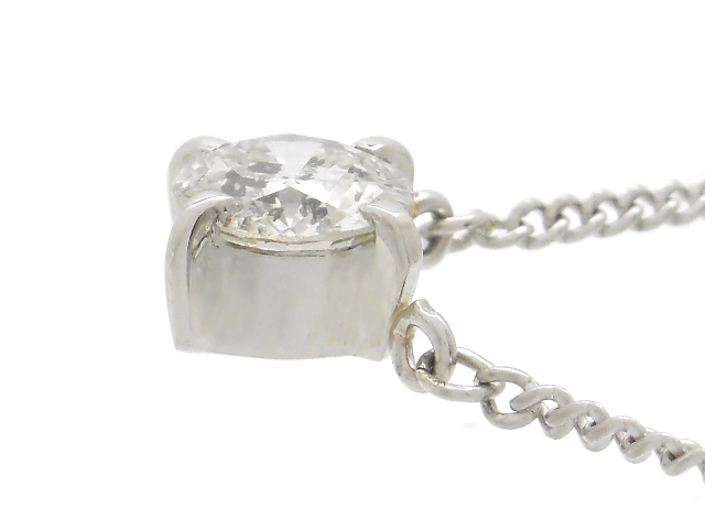 JEWELRY　貴金属・宝石　ネックレス　PT850　プラチナ　ダイヤモンド　5.4g　一粒ダイヤ（2120500280578）【200】