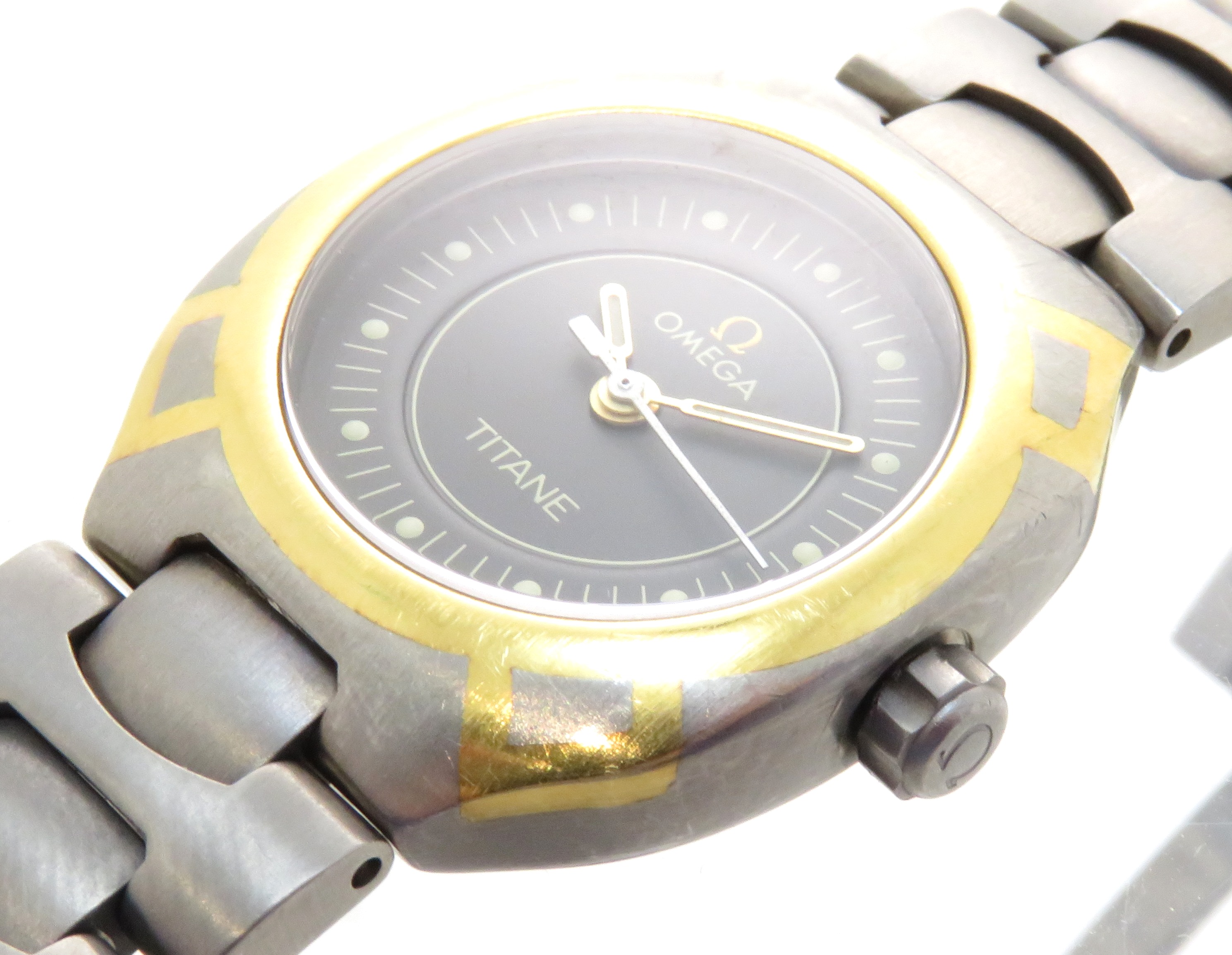 OMEGA　オメガ　シーマスター・ポラリス　チタン　クオーツ　レディース腕時計　【432】