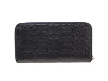 COACH】コーチ パテントレザー シグネチャー 型押し ネオン