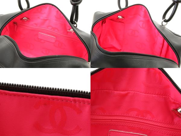 CHANEL シャネル カンボンライン ボーリングバッグ ブラック ホワイト