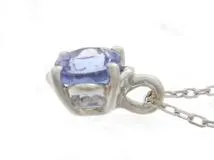 ４℃　ヨンドシー　ネックレス　ホワイトゴールド　K10WG　タンザナイト　0.7g（2121000023436）【200】