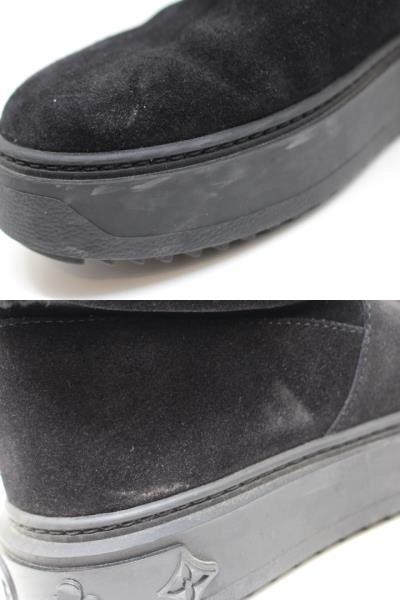 LOUIS VUITTON　ルイヴィトン　ムートンブーツ　スノードロップライン　レディース35　ブラック　スエード　2147100487756　【432】