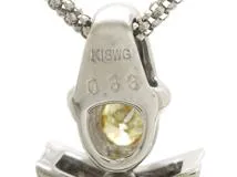 JEWELRY　貴金属・宝石　ネックレス　K18　ホワイトゴールド　ダイヤモンド　0.33ct　9.9g