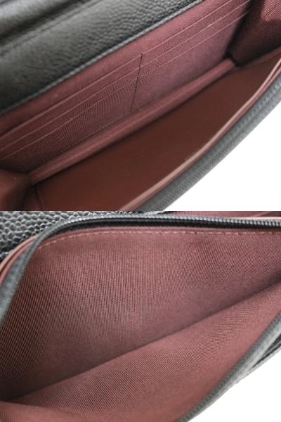 CHANEL シャネル マトラッセ チェーンウォレット ブラック SV キャビアスキン 2120000352492