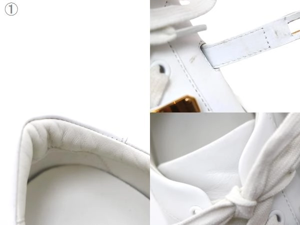 HERMES エルメス 靴 デイケリースニーカー レディース36.5(約23.5cm) ホワイト/PGP レザー 参考定価:￥229,900- (2148103801471) 【200】