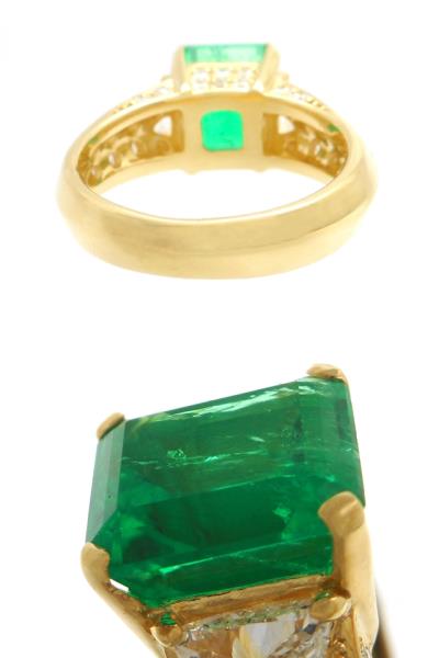 JEWELRY 貴金属・宝石 リング 指輪 イエローゴールド K18 エメラルド