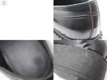 PRADA プラダ 靴 チョコレート ローファー メンズ41(約26cm) ブラック ブラッシュドレザー 1D246M (2148103763045) 【200】