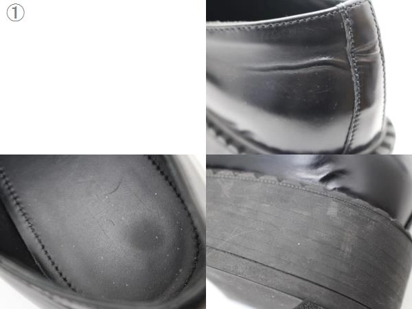 PRADA プラダ 靴 チョコレート ローファー メンズ41(約26cm) ブラック ブラッシュドレザー 1D246M (2148103763045) 【200】